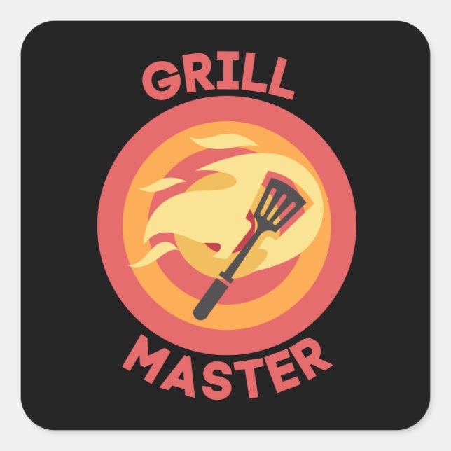 CARRÉ STICKER - GRILL MASTER (Devant)