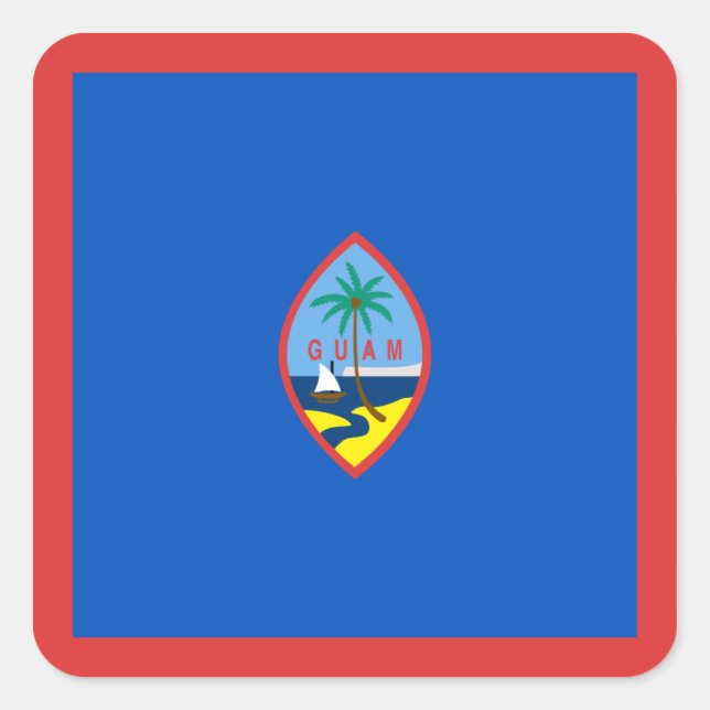 Carré Sticker Guam Flag (Devant)
