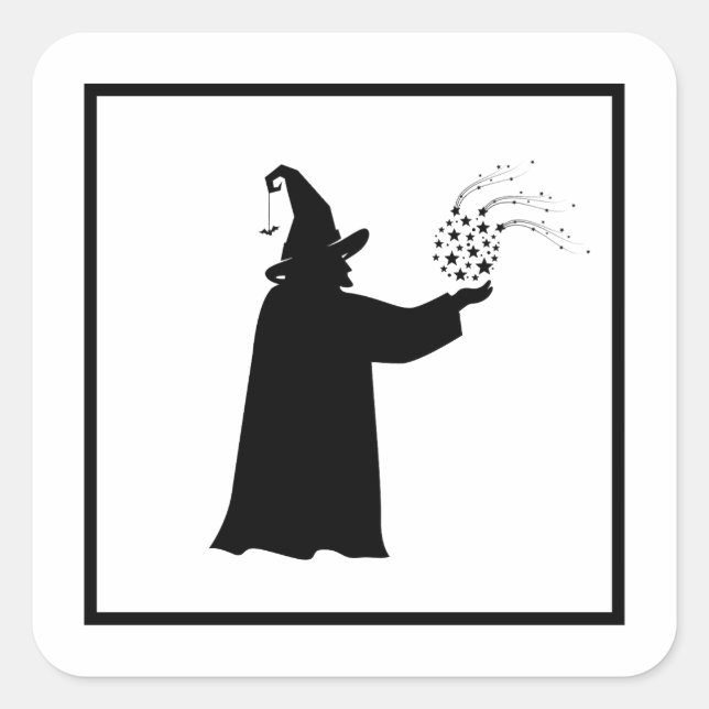 Carré Sticker Halloween Assistant déplaisant (Devant)