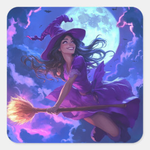 Carré Sticker Halloween enchanté