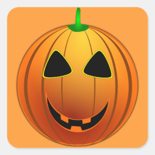 Carré Sticker Halloween Jack o' Lantern