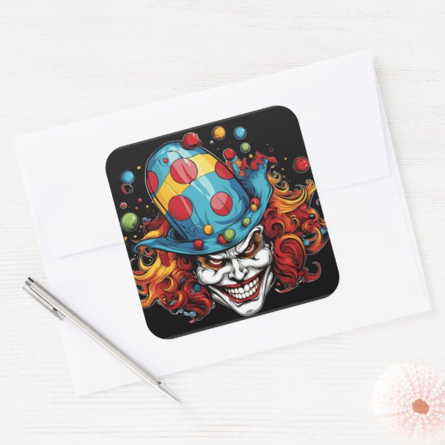 Carré Sticker Halloween/Joker (Enveloppe)
