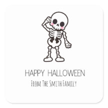 Sticker Halloween squelette joueuse