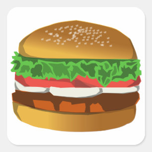 Carré Sticker Hamburger