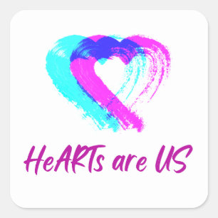 Carré Sticker HeARTsareUS