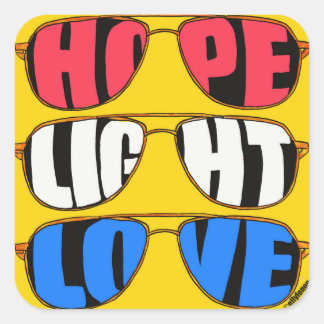 Carré Sticker Hope Light Love Biden
