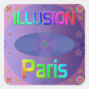 Carré Sticker "ILLUSION Paris"