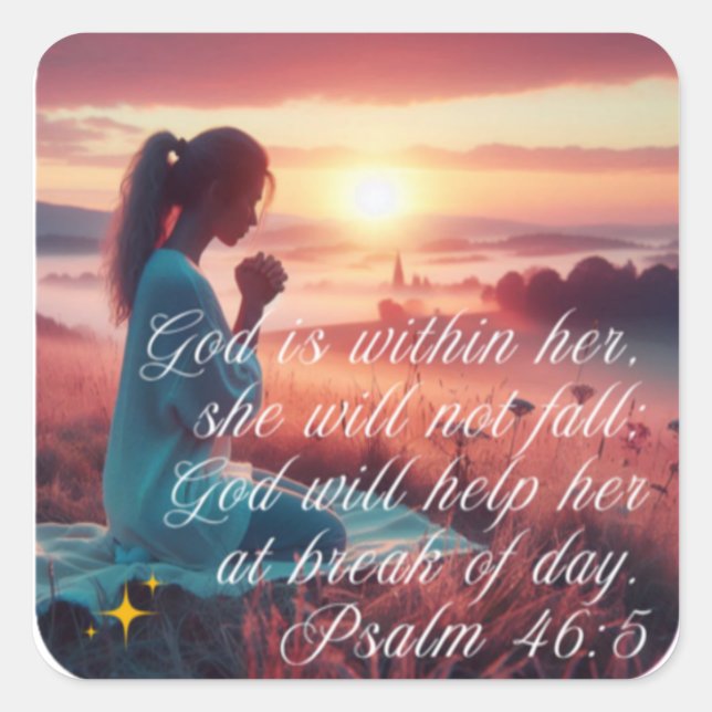 Carré Sticker 'Inspirer la Foi' (Devant)