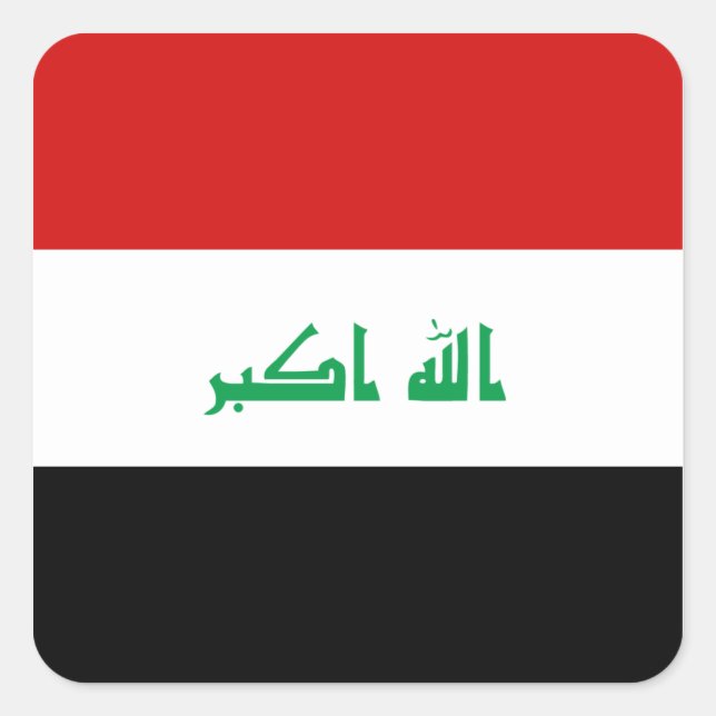 Carré Sticker Iraq Flag (Devant)