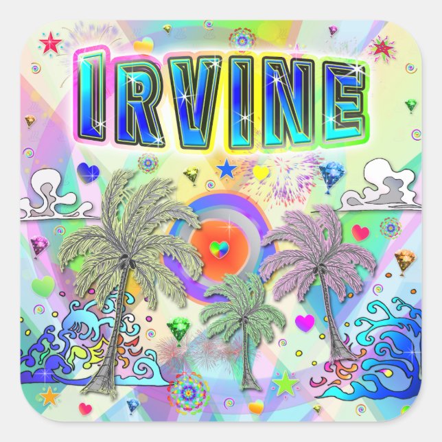 Carré Sticker Irvine Deep Dream (Devant)
