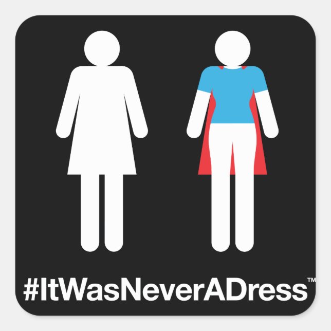 Carré Sticker #ItWasNeverADress (Devant)