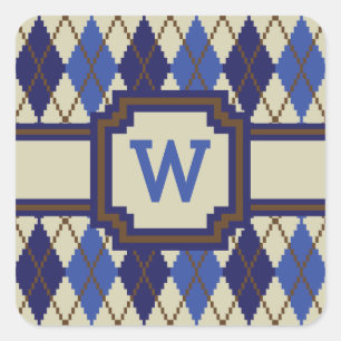 Carré Sticker Jacquard Scone Blueberry