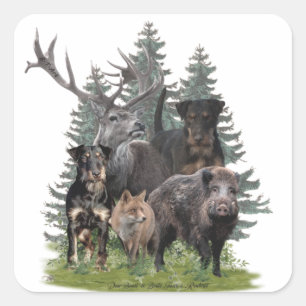 Carré Sticker Jagdterrier