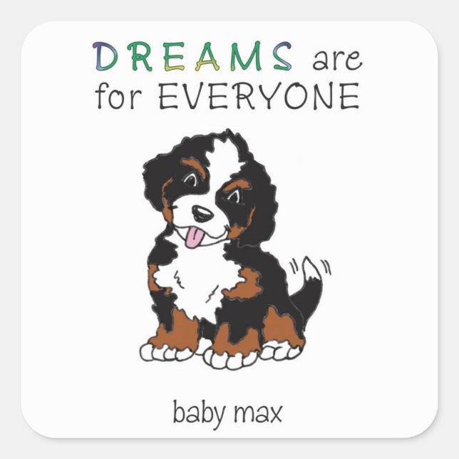 Carré Sticker Jasper-the-Puppy (Devant)