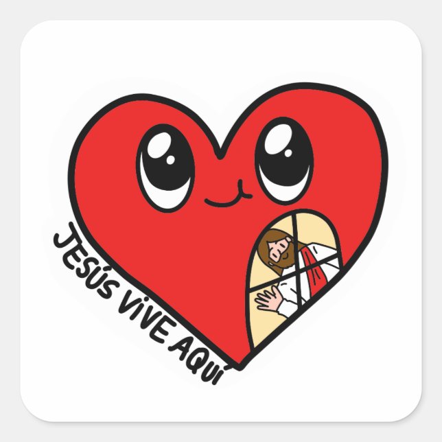Carré Sticker Jesús vive aquí Edificaturas  (Devant)