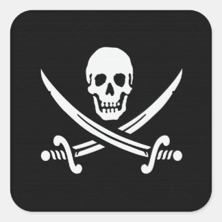 Carré Sticker jolly roger