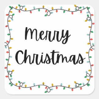 Carré Sticker Joyeux feux de Noël