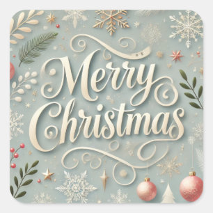 Carré Sticker Joyeux Noël