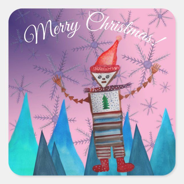 Carré Sticker Joyeux Noël (Devant)
