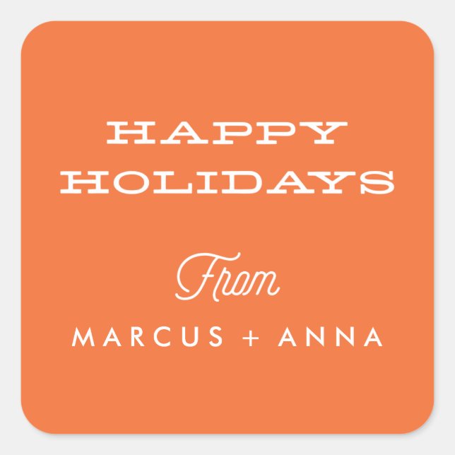 Carré Sticker Joyeux Vacances (Devant)