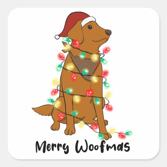 Carré Sticker Joyeux Woofmas (Devant)