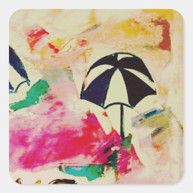 Carré Sticker La Playa Full Color (Devant)