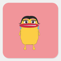 Sticker Lady aux lèvres