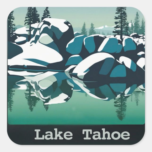 Carré Sticker Lake Tahoe (Devant)