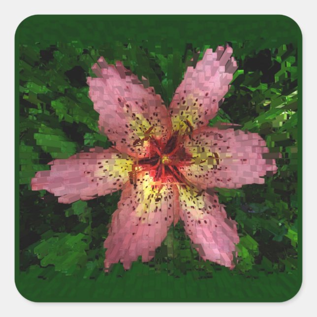 Carré Sticker Lily Flower (Devant)