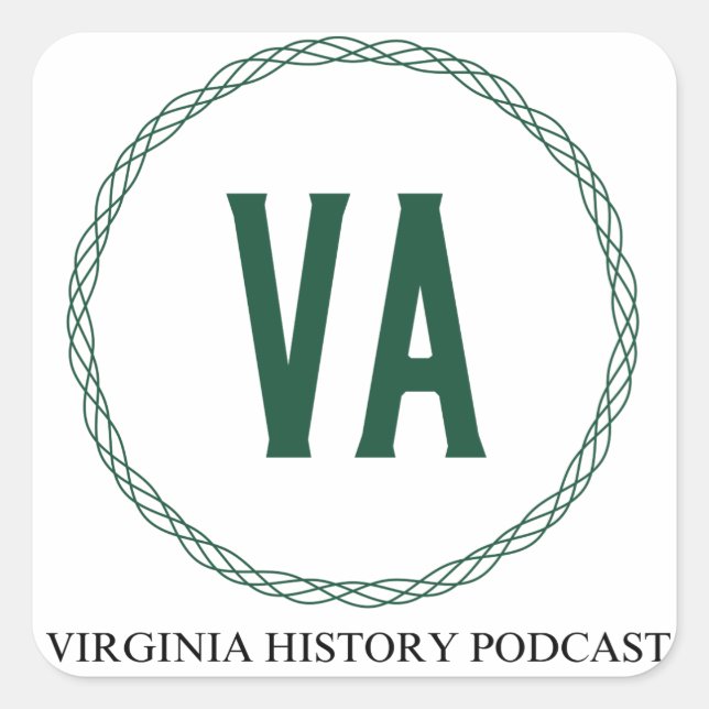 Carré Sticker Logo Podcast History Virginia (Devant)