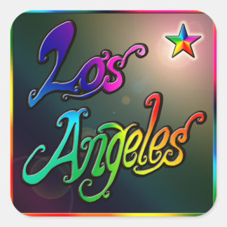 Carré Sticker "Los Angeles Star 1"