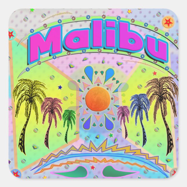 Carré Sticker Malibu Calm Desire (Devant)