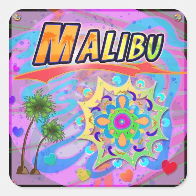 Carré Sticker Malibu True Progress (Devant)