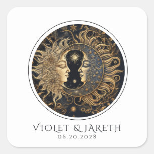 Carré Sticker Mariage céleste Sun Moon