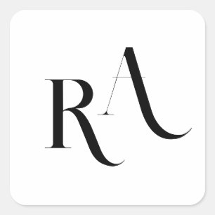 Carré Sticker Mariage classique moderne et chic