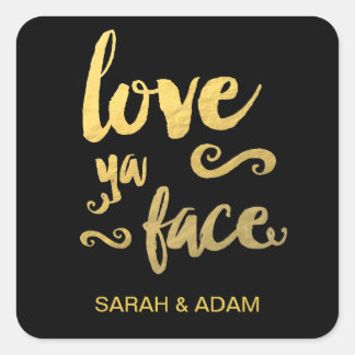 Carré Sticker Mariage Gold Foil