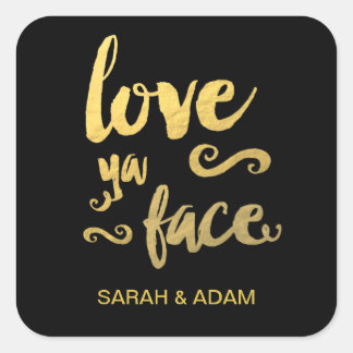 Carré Sticker Mariage Gold Foil