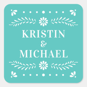 Carré Sticker Mariage Papel Picado