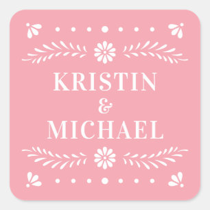 Carré Sticker Mariage Papel Picado