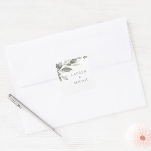 Carré Sticker Mariage verdoyant