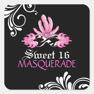 Carré Sticker Masquerade sweet sixteen