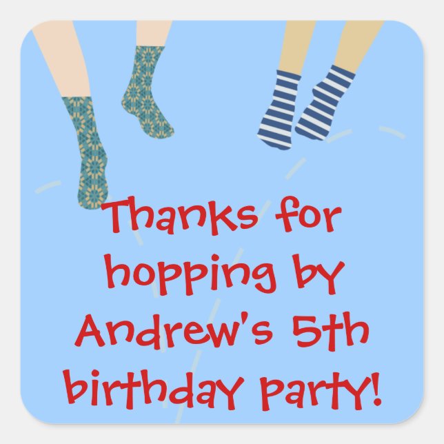 Carré Sticker Merci de partie rebond (Devant)