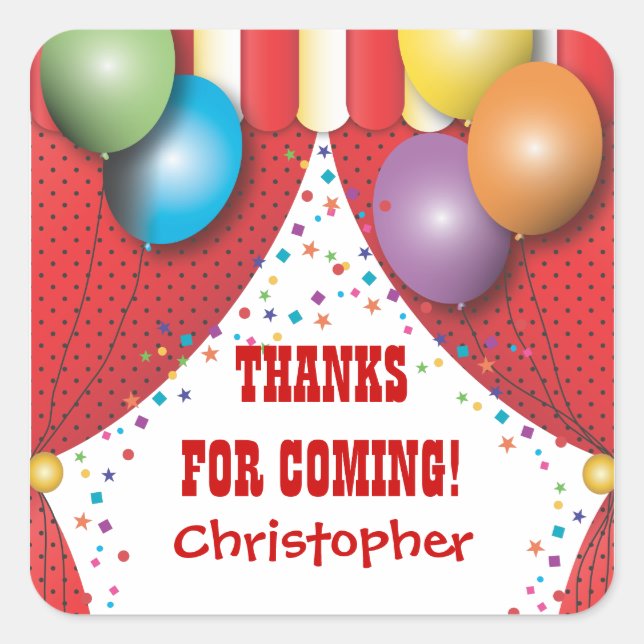 Carré Sticker Merci du Carnaval du Cirque (Devant)