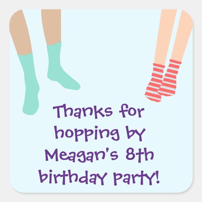 Carré Sticker Merci du Jump Party (Devant)