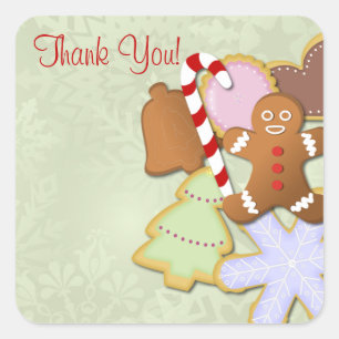 Carré Sticker Merci Yummy Cookie Exchange - menthe