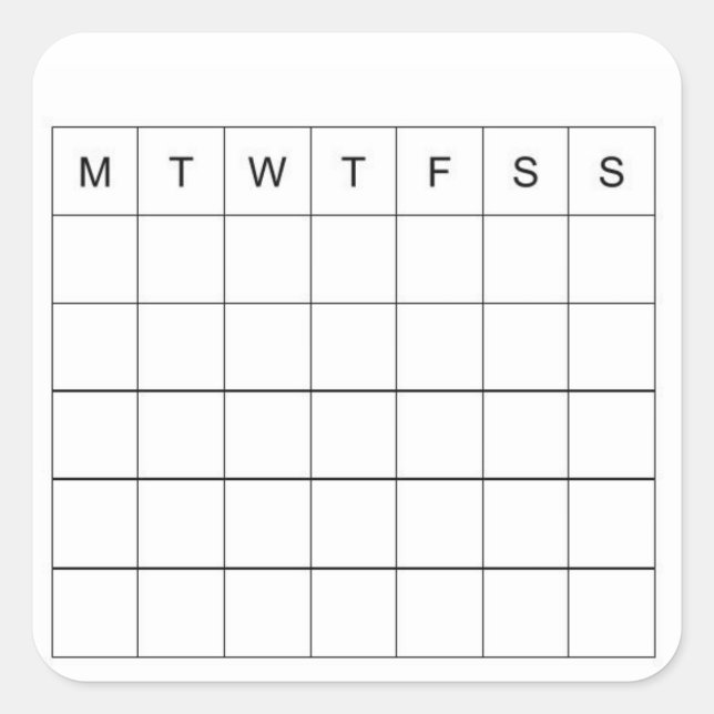 Carré Sticker Mini calendrier du journal des puces (Devant)