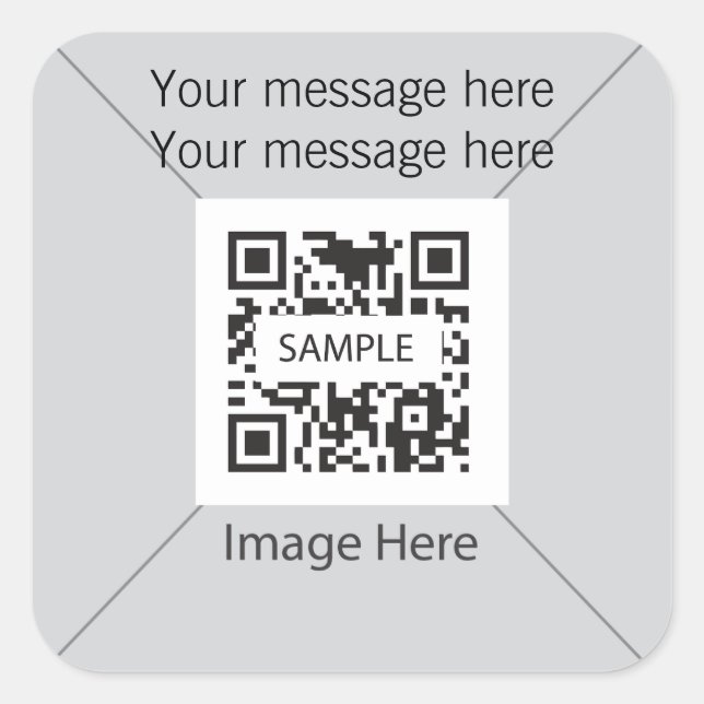 Carré Sticker Modèle Gris 1 (Devant)