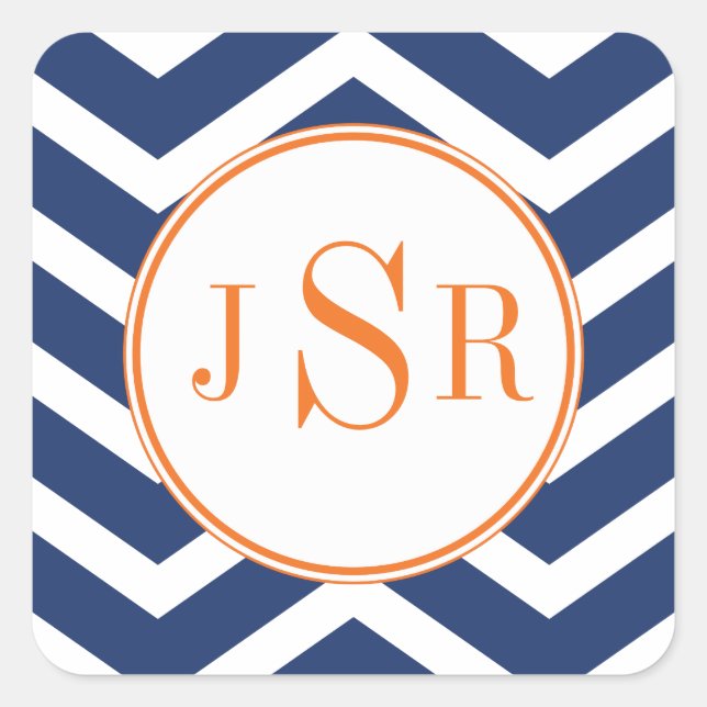 Carré Sticker Monogram Chevron (Devant)
