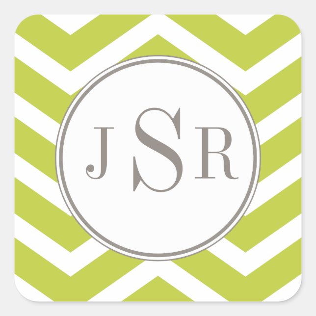 Carré Sticker Monogram Chevron (Devant)