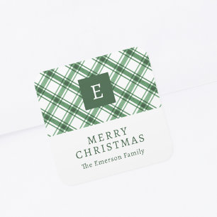Carré Sticker Monogram Green Holiday